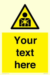 Custom Warning substance or mixture presenting a health hazard